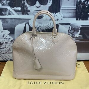LOUIS VUITTON Alma GM Monogram Vernis Rose Angelique